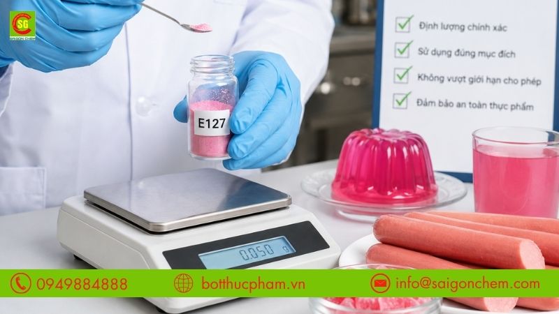 Khi sử dụng Erythrosine cần tuân thủ đúng liều lượng quy định theo Bộ Y Tế